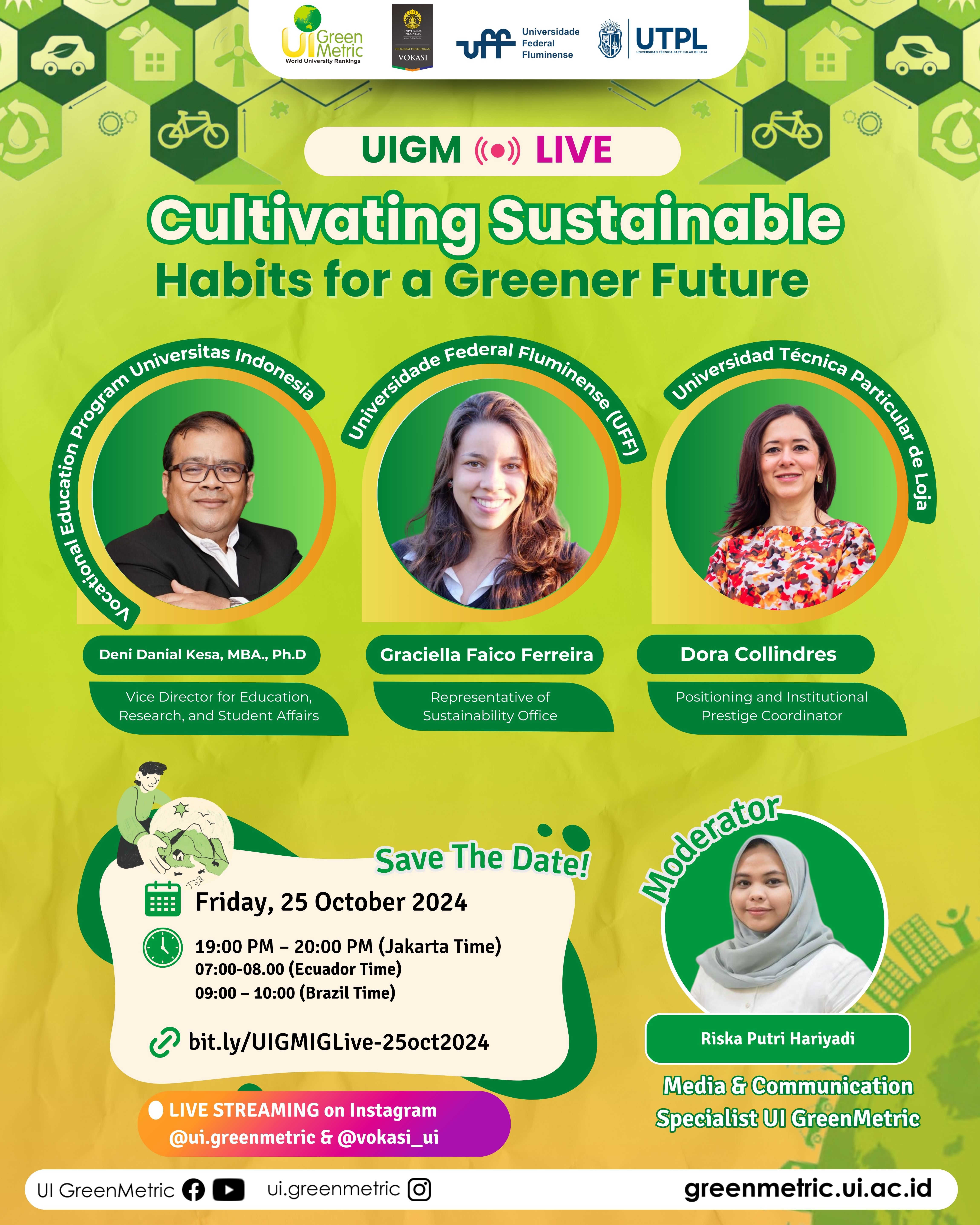 Learning and Leading Sustainability: Discovering University Approaches to Environmental Change in an IG Live Discussion