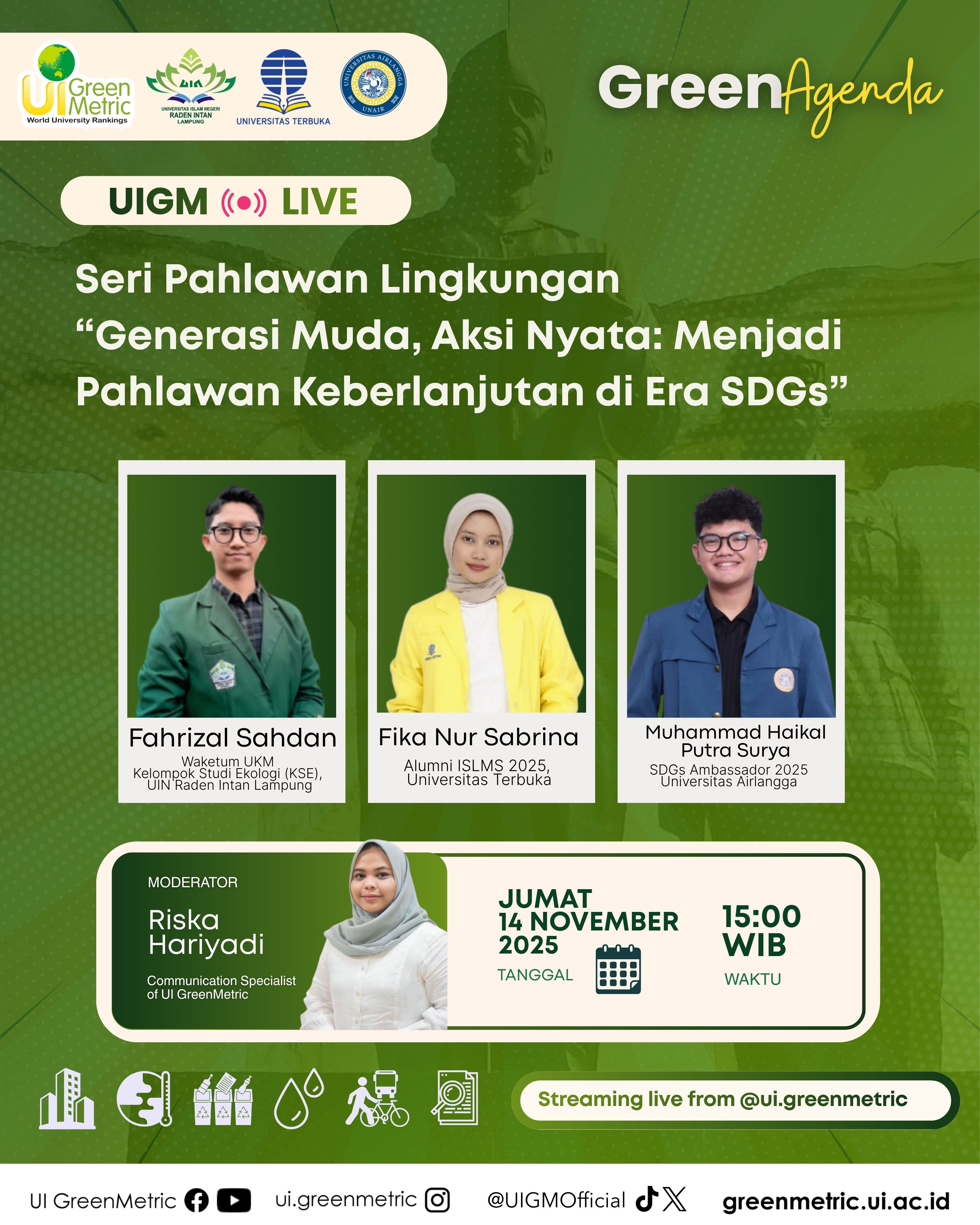 Shaping the SDGs From the Ground Up: Stories from UI GreenMetric’s Youth Session