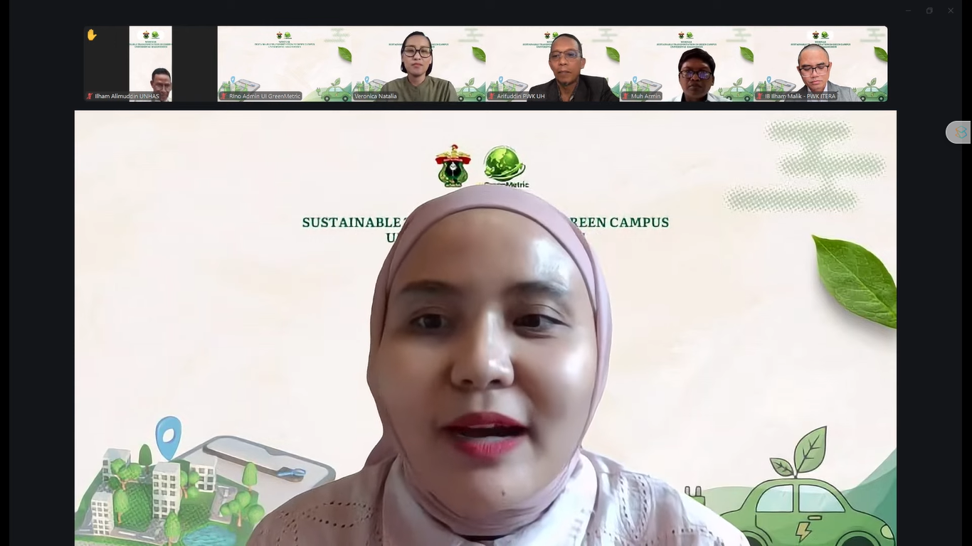 UI GreenMetric Collaborates in a webinar with Universitas Hassanudin to discuss Sustainable Transportation in Campuses