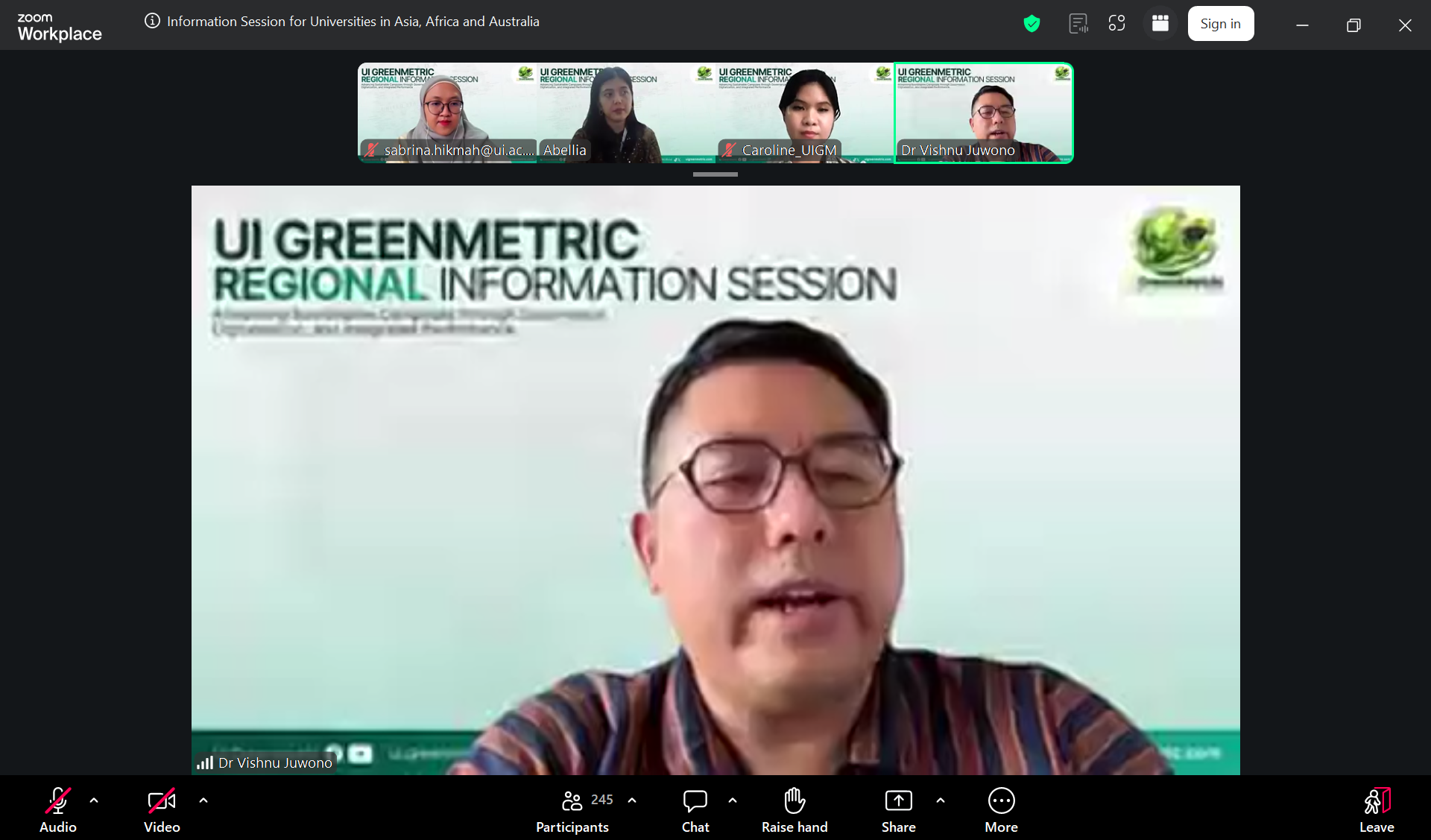 UI GreenMetric Expands Global Outreach Through Last Three Regional Information Sessions for the 2026 Sustainable University Rankings